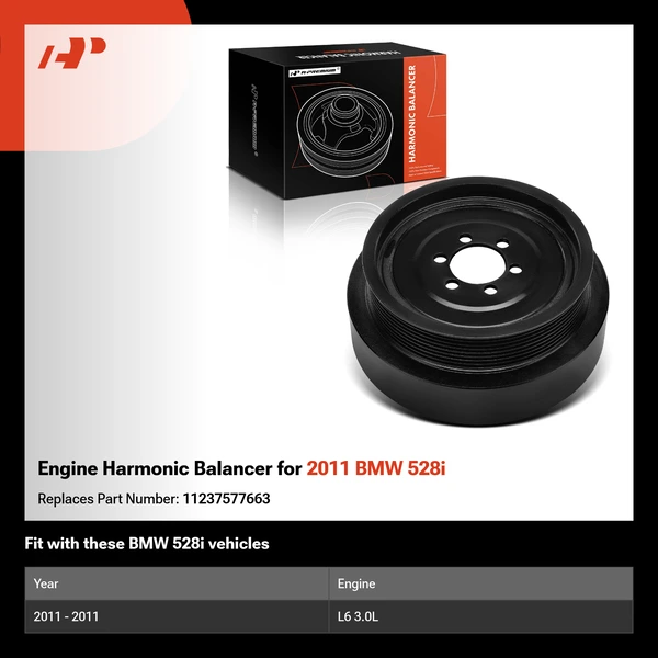 Engine Harmonic Balancer for 2011 BMW 528i