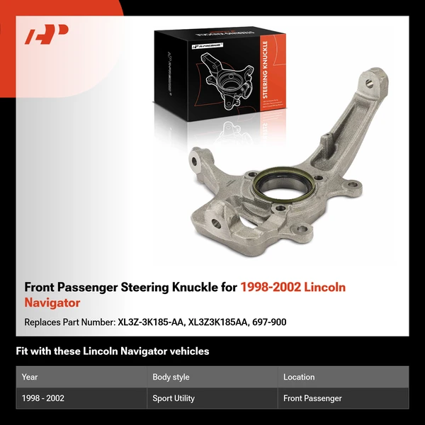 Front Passenger Steering Knuckle for 1998-2002 Lincoln Navigator