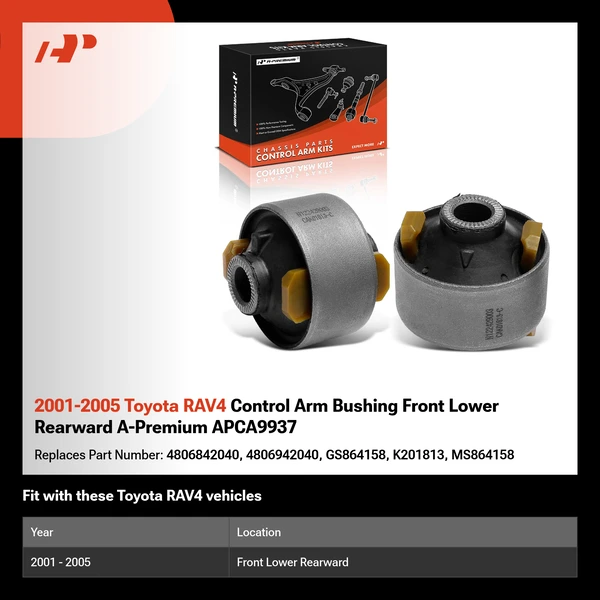 2001-2005 Toyota RAV4 Control Arm Bushing Front Lower Rearward A-Premium APCA9937