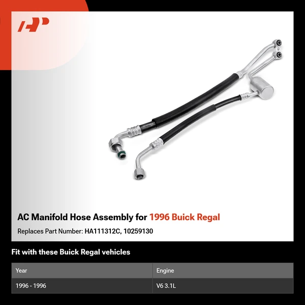 AC Manifold Hose Assembly for 1996 Buick Regal