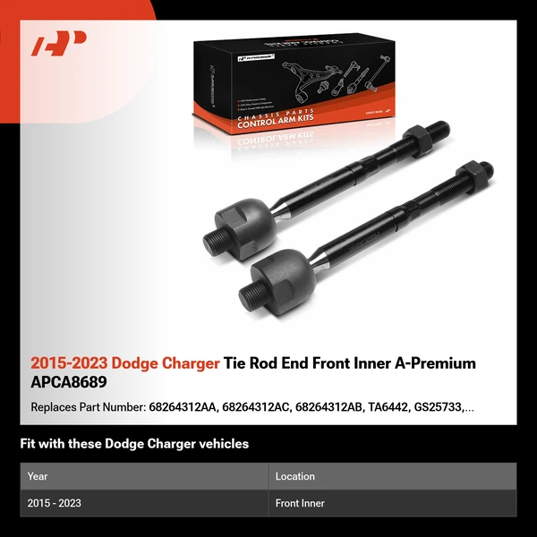 2015-2023 Dodge Charger Tie Rod End Front Inner A-Premium APCA8689