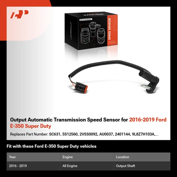 Output Automatic Transmission Speed Sensor for 2016-2019 Ford E-350 Super Duty