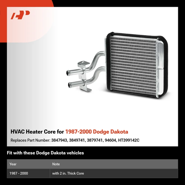 HVAC Heater Core for 1987-2000 Dodge Dakota
