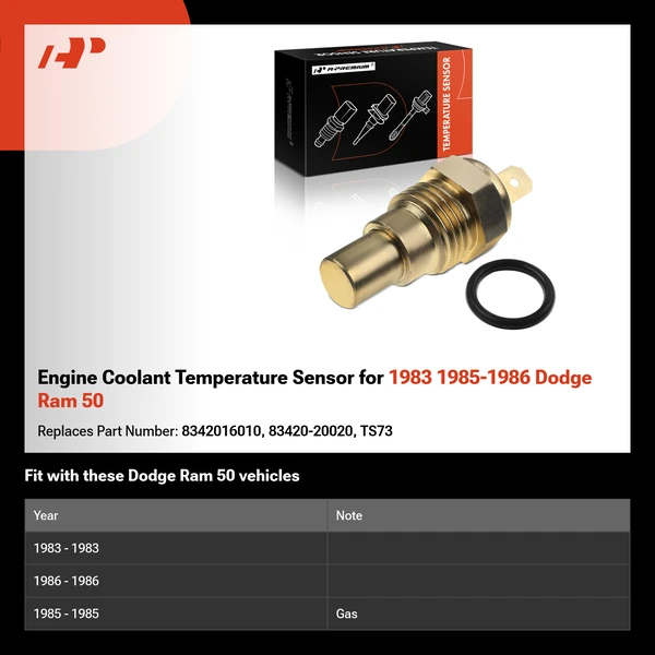 Engine Coolant Temperature Sensor for 1983 1985-1986 Dodge Ram 50