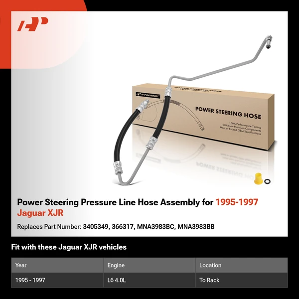 Power Steering Pressure Line Hose Assembly for 1995-1997 Jaguar XJR