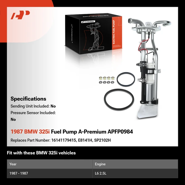 1987 BMW 325i Fuel Pump A-Premium APFP0984