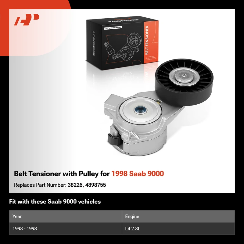 Belt Tensioner with Pulley for 1998 Saab 9000