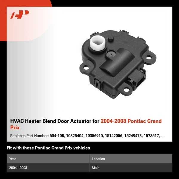 HVAC Heater Blend Door Actuator for 2004-2008 Pontiac Grand Prix