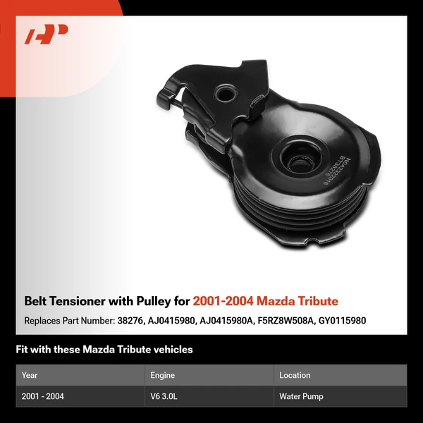 Belt Tensioner with Pulley for 2001-2004 Mazda Tribute