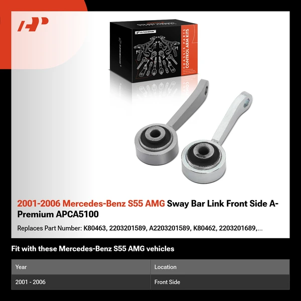 2001-2006 Mercedes-Benz S55 AMG Sway Bar Link Front Side A-Premium APCA5100