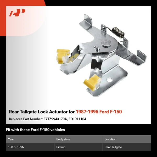 Rear Tailgate Lock Actuator for 1987-1996 Ford F-150