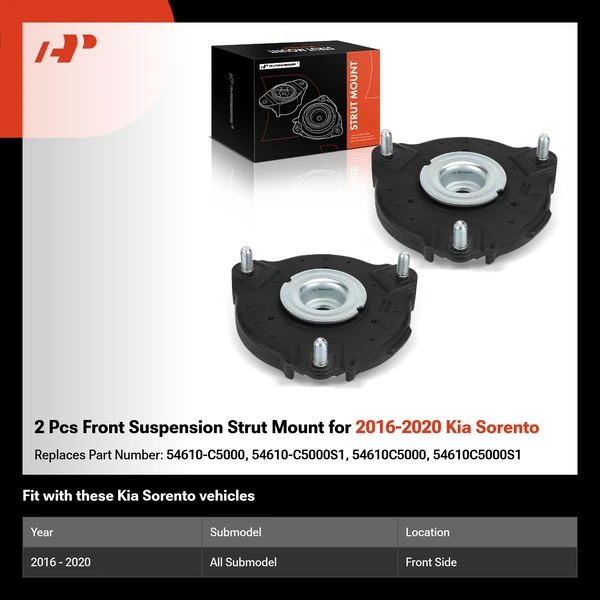 2 Pcs Front Suspension Strut Mount for 2016-2020 Kia Sorento