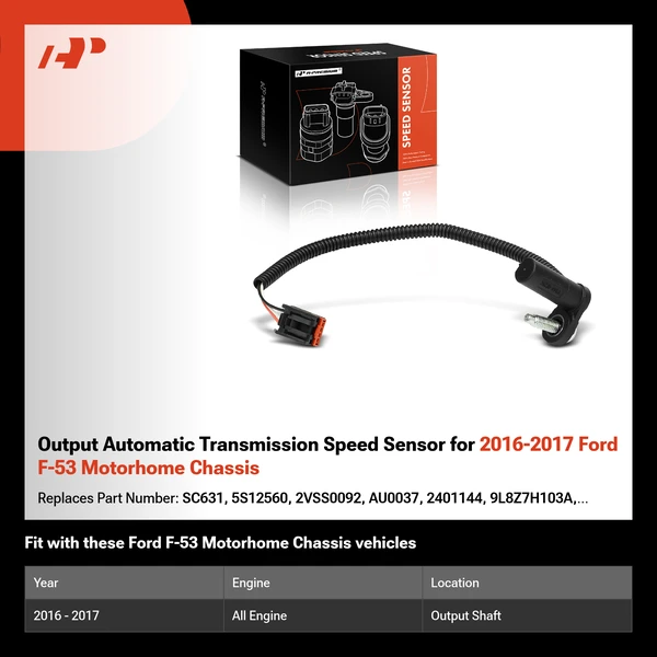 Output Automatic Transmission Speed Sensor for 2016-2017 Ford F-53 Motorhome Chassis