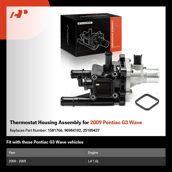 Thermostat Housing Assembly for 2009 Pontiac G3 Wave