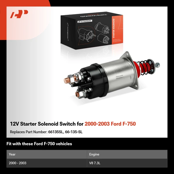 12V Starter Solenoid Switch for 2000-2003 Ford F-750