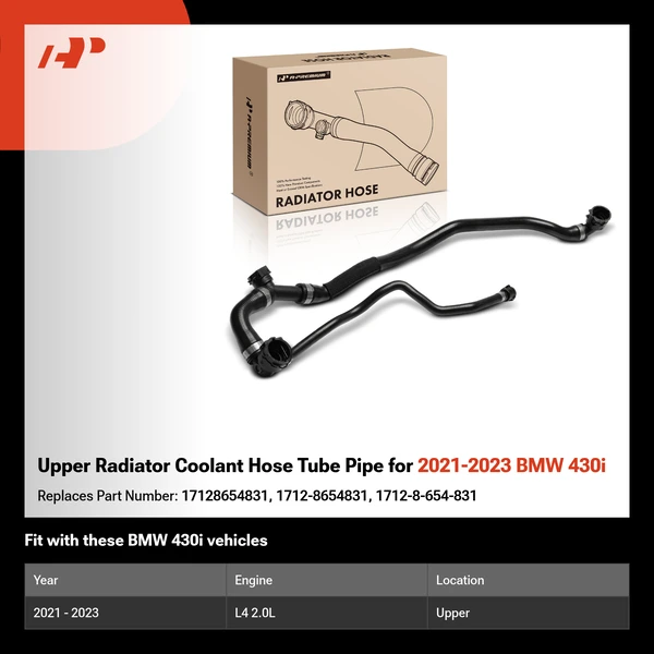 Upper Radiator Coolant Hose Tube Pipe for 2021-2023 BMW 430i