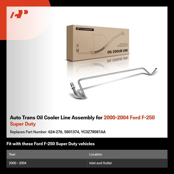 Auto Trans Oil Cooler Line Assembly for 2000-2004 Ford F-250 Super Duty
