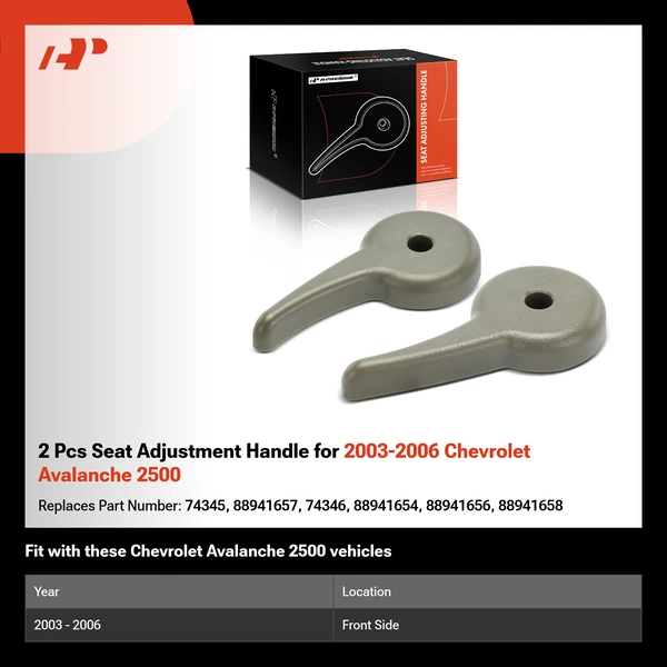 2 Pcs Seat Adjustment Handle for 2003-2006 Chevrolet Avalanche 2500