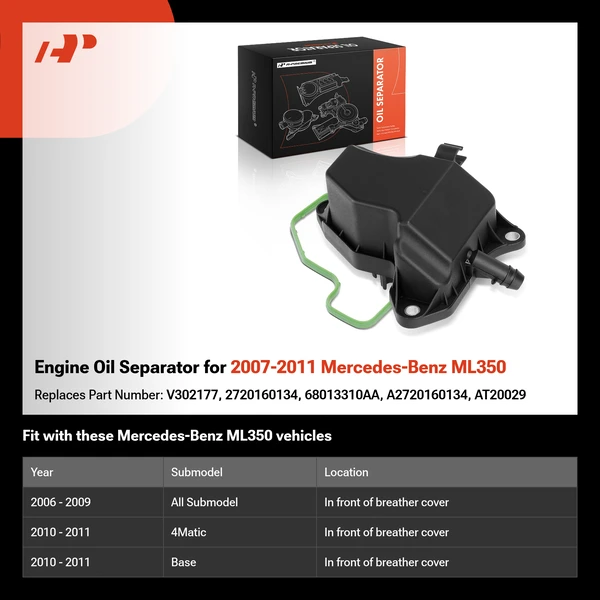 Engine Oil Separator for 2007-2011 Mercedes-Benz ML350