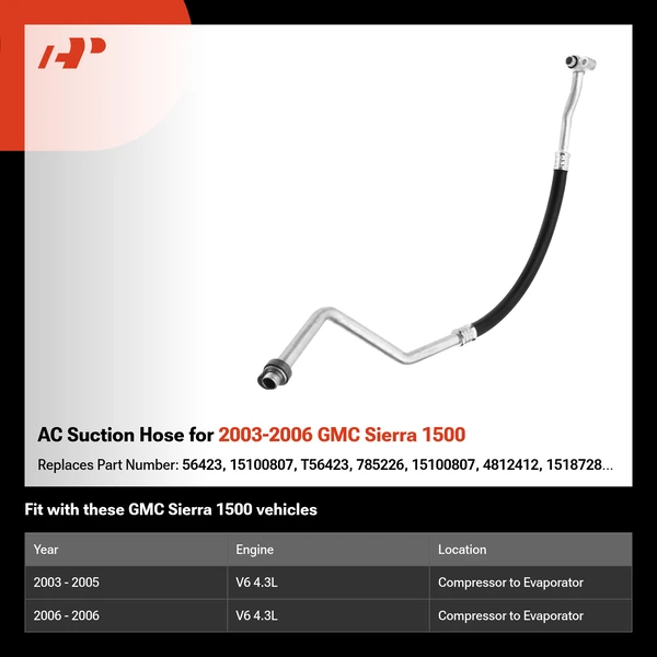 AC Suction Hose for 2003-2006 GMC Sierra 1500