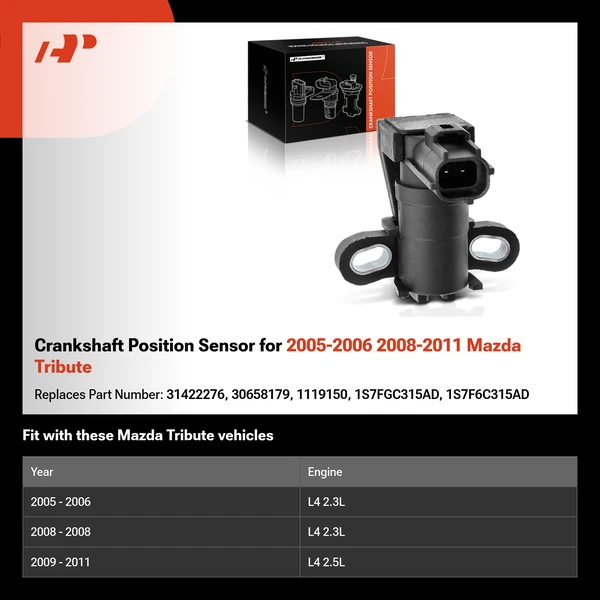 Crankshaft Position Sensor for 2005-2006 2008-2011 Mazda Tribute