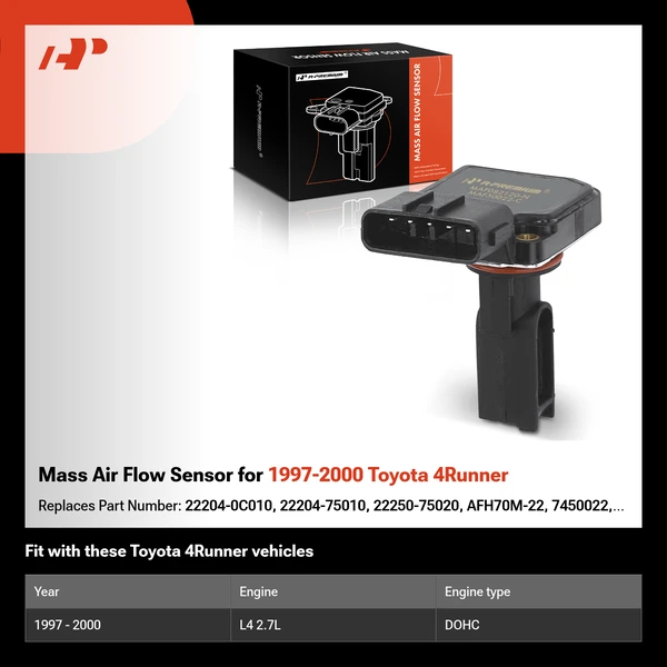 Mass Air Flow Sensor for 1997-2000 Toyota 4Runner