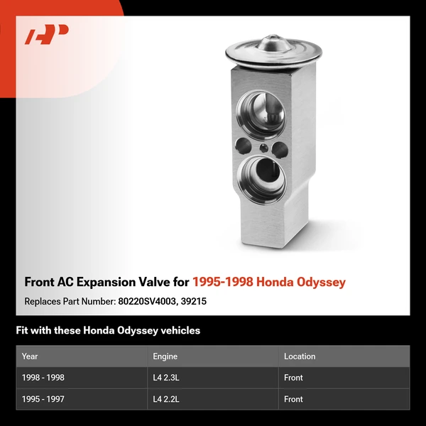 Front AC Expansion Valve for 1995-1998 Honda Odyssey
