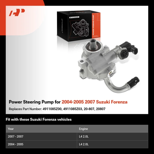 Power Steering Pump for 2004-2005 2007 Suzuki Forenza
