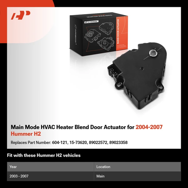 Main Mode HVAC Heater Blend Door Actuator for 2004-2007 Hummer H2