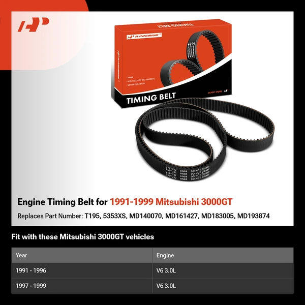 Engine Timing Belt for 1991-1999 Mitsubishi 3000GT
