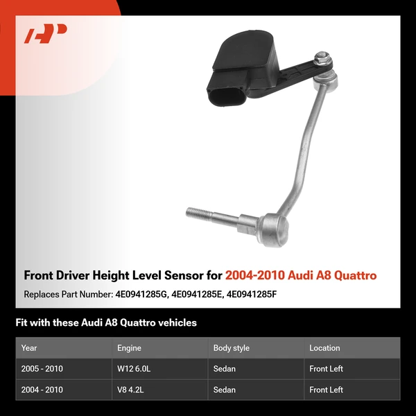 Front Driver Height Level Sensor for 2004-2010 Audi A8 Quattro