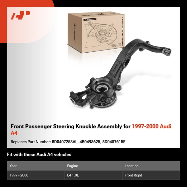 Front Passenger Steering Knuckle Assembly for 1997-2000 Audi A4