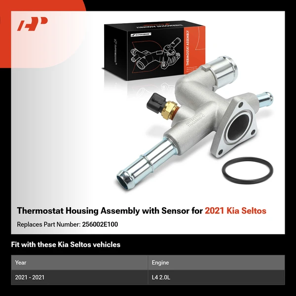 Thermostat Housing Assembly with Sensor for 2021 Kia Seltos