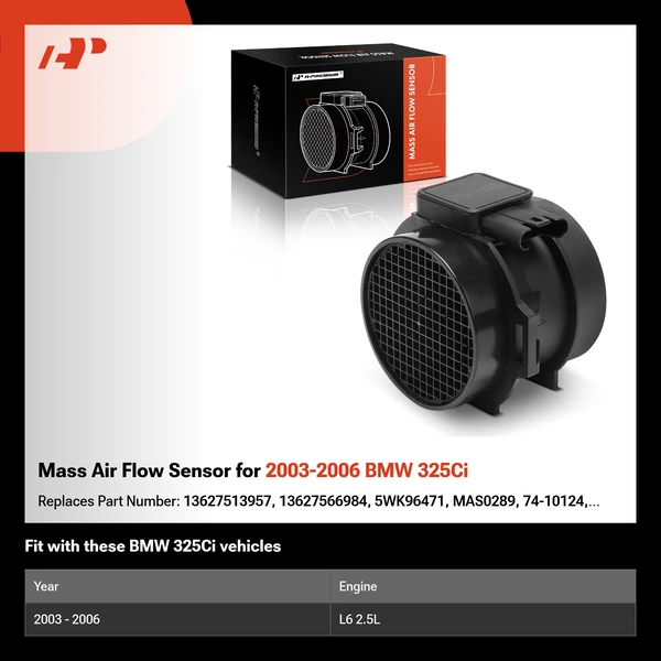 Mass Air Flow Sensor for 2003-2006 BMW 325Ci
