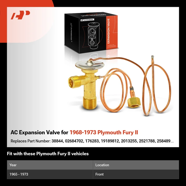 AC Expansion Valve for 1968-1973 Plymouth Fury II