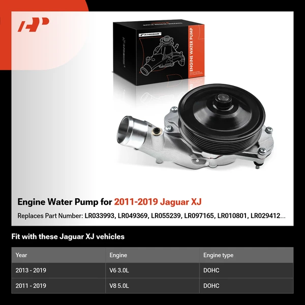 Engine Water Pump for 2011-2019 Jaguar XJ