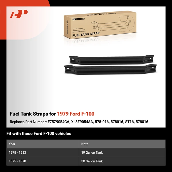 Fuel Tank Straps for 1979 Ford F-100