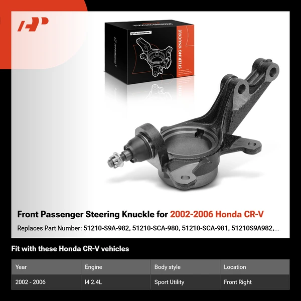 Front Passenger Steering Knuckle for 2002-2006 Honda CR-V