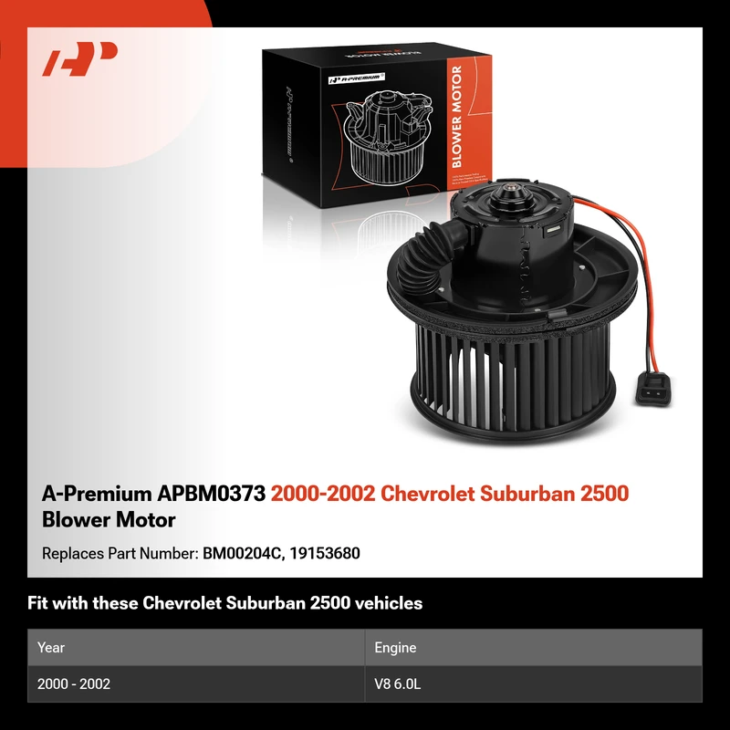 A-Premium APBM0373 2000-2002 Chevrolet Suburban 2500 Blower Motor