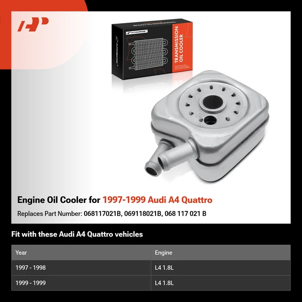 Engine Oil Cooler for 1997-1999 Audi A4 Quattro