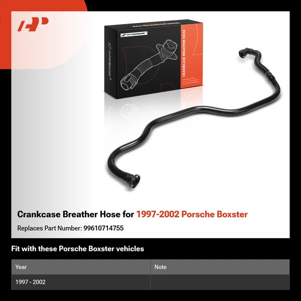 Crankcase Breather Hose for 1997-2002 Porsche Boxster