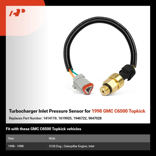 Turbocharger Inlet Pressure Sensor for 1998 GMC C6500 Topkick