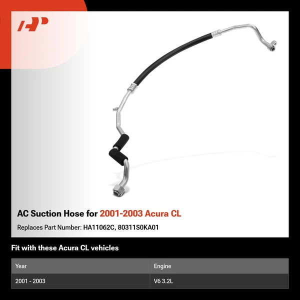 AC Suction Hose for 2001-2003 Acura CL