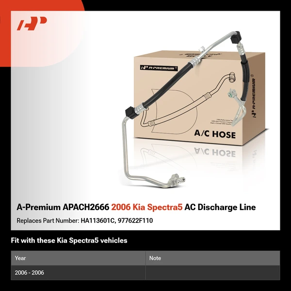 A-Premium APACH2666 2006 Kia Spectra5 AC Discharge Line