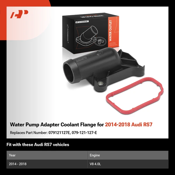 Water Pump Adapter Coolant Flange for 2014-2018 Audi RS7