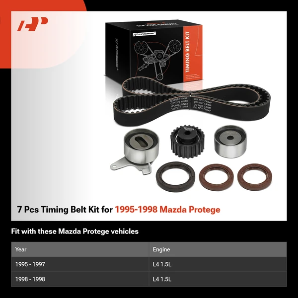 7 Pcs Timing Belt Kit for 1995-1998 Mazda Protege