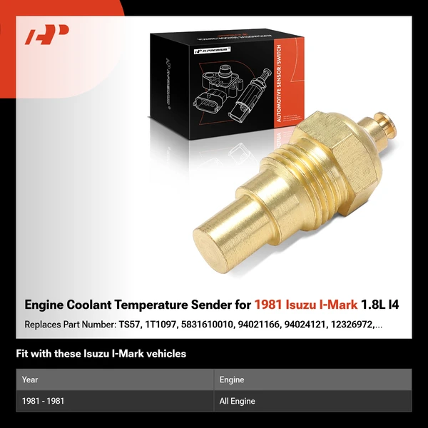 Engine Coolant Temperature Sender for 1981 Isuzu I-Mark 1.8L l4