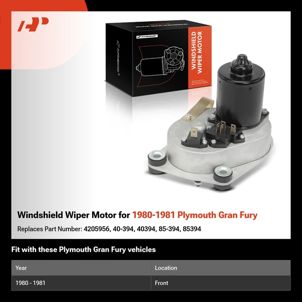 Windshield Wiper Motor for 1980-1981 Plymouth Gran Fury