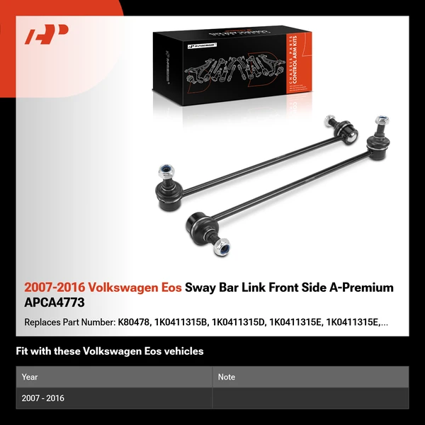 2007-2016 Volkswagen Eos Sway Bar Link Front Side A-Premium APCA4773