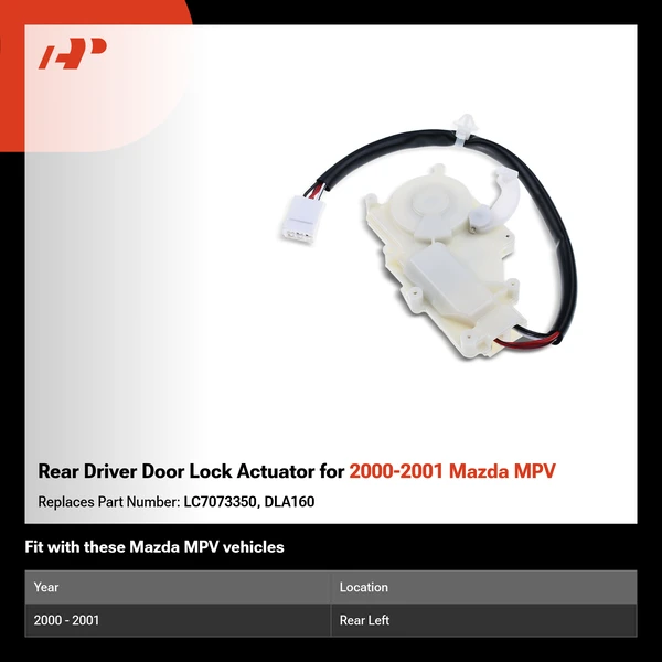 Rear Driver Door Lock Actuator for 2000-2001 Mazda MPV